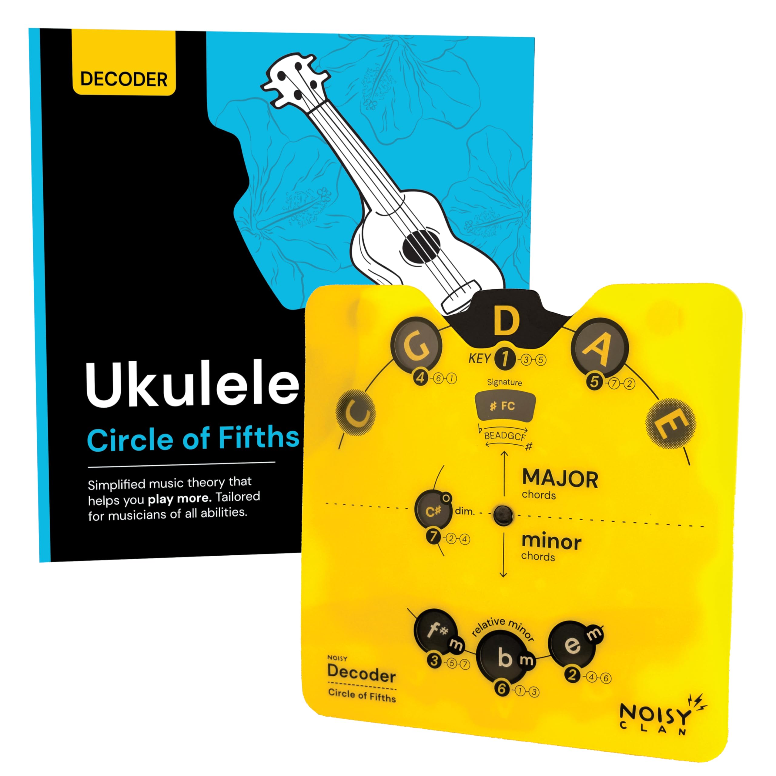 Ukulele Circle of Fifths Wheel & Theory Book – Music Learning Tool - Music Theory Made Easy for All – Learn Ukulele Chords, Keys & Progressions – Write More, Play More, Master Music