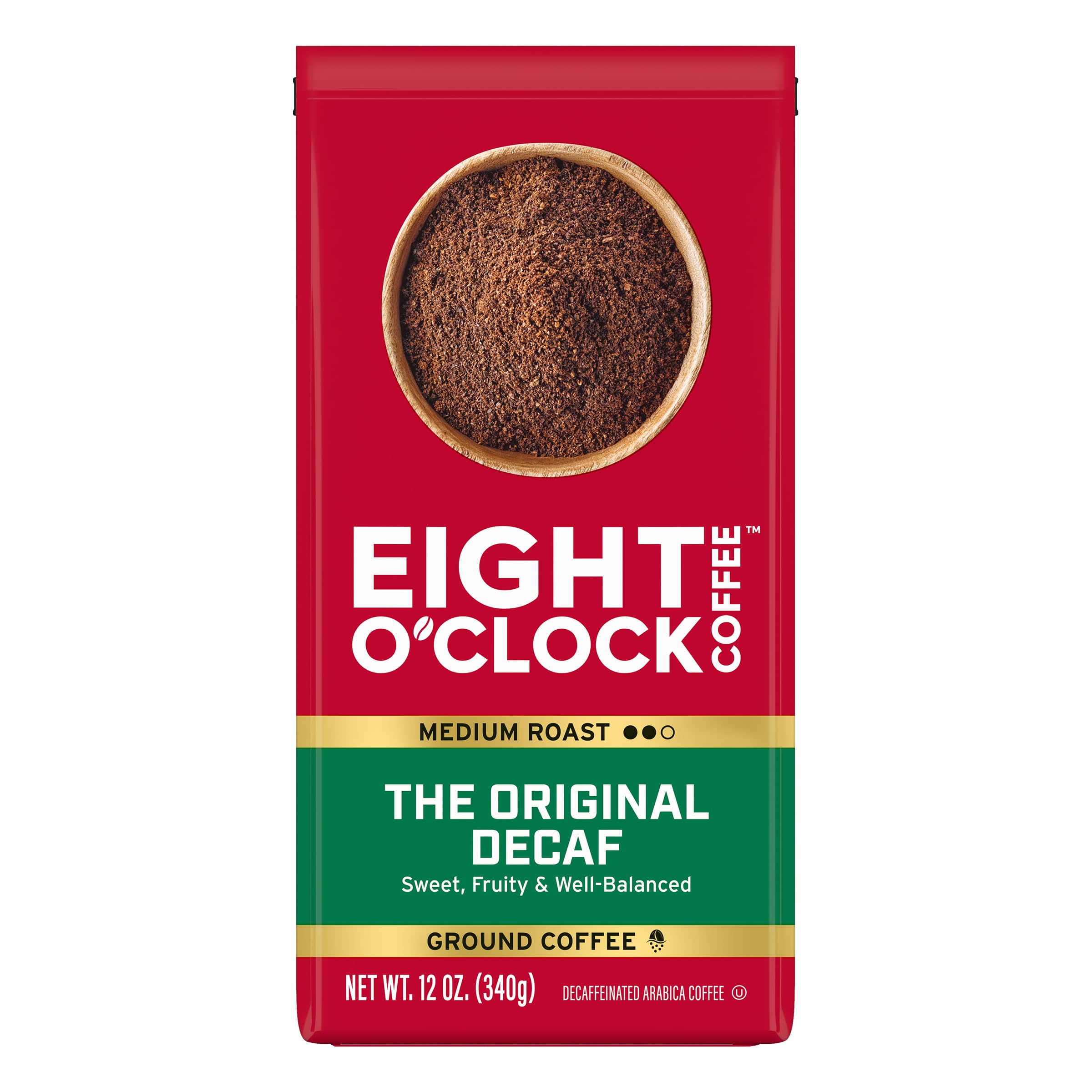Photo 1 of ****Facility seal****
Eight O'Clock Coffee The Original Decaf Ground Coffee, Medium Roast, 12 Ounce (Pack of 6) - Sweet, Fruity, Well Balanced