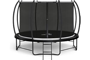 BCAN 8FT 10FT 12FT 14FT 15FT 16FT Recreational Trampoline with Enclosure for Kids Adults, ASTM Approved, Outdoor Trampolines with Ladder for Kids