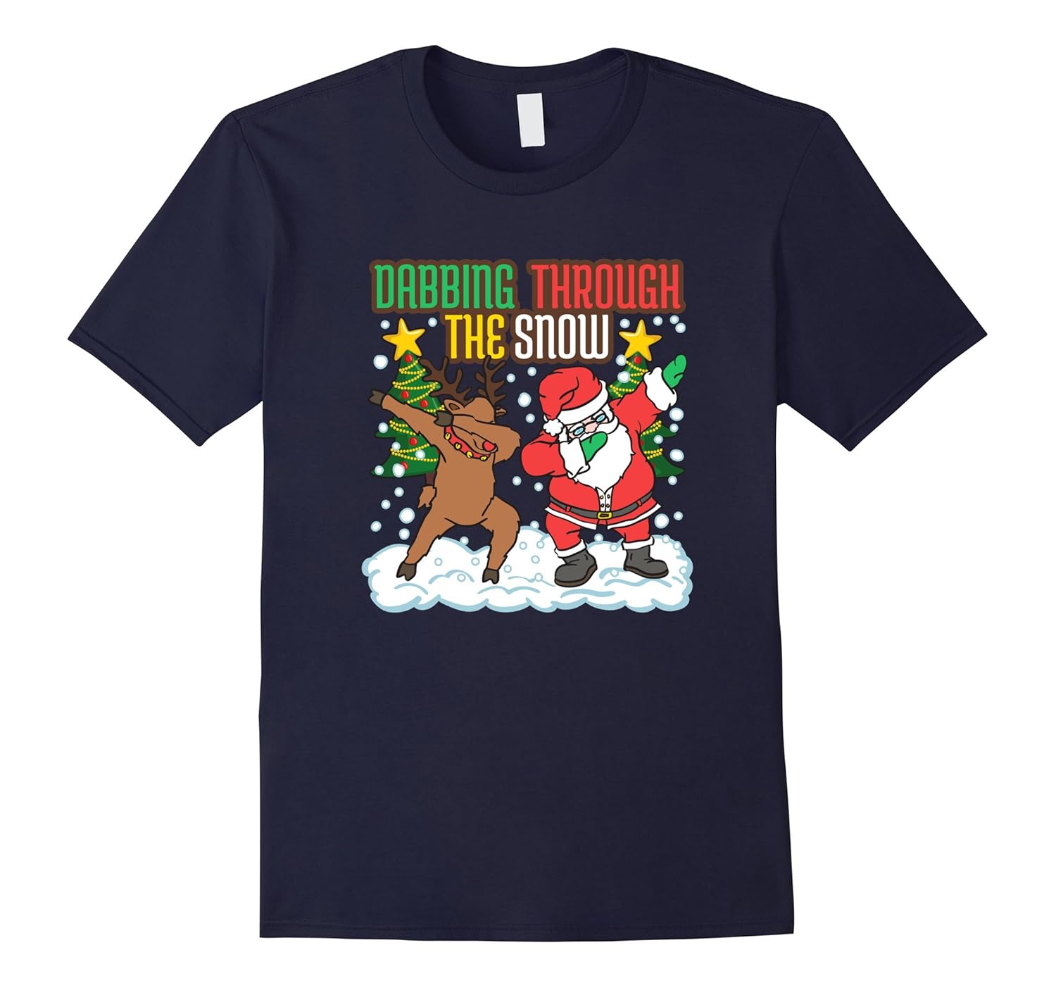 Dabbing Through the Snow - Santa Dab T-Shirt-ANZ