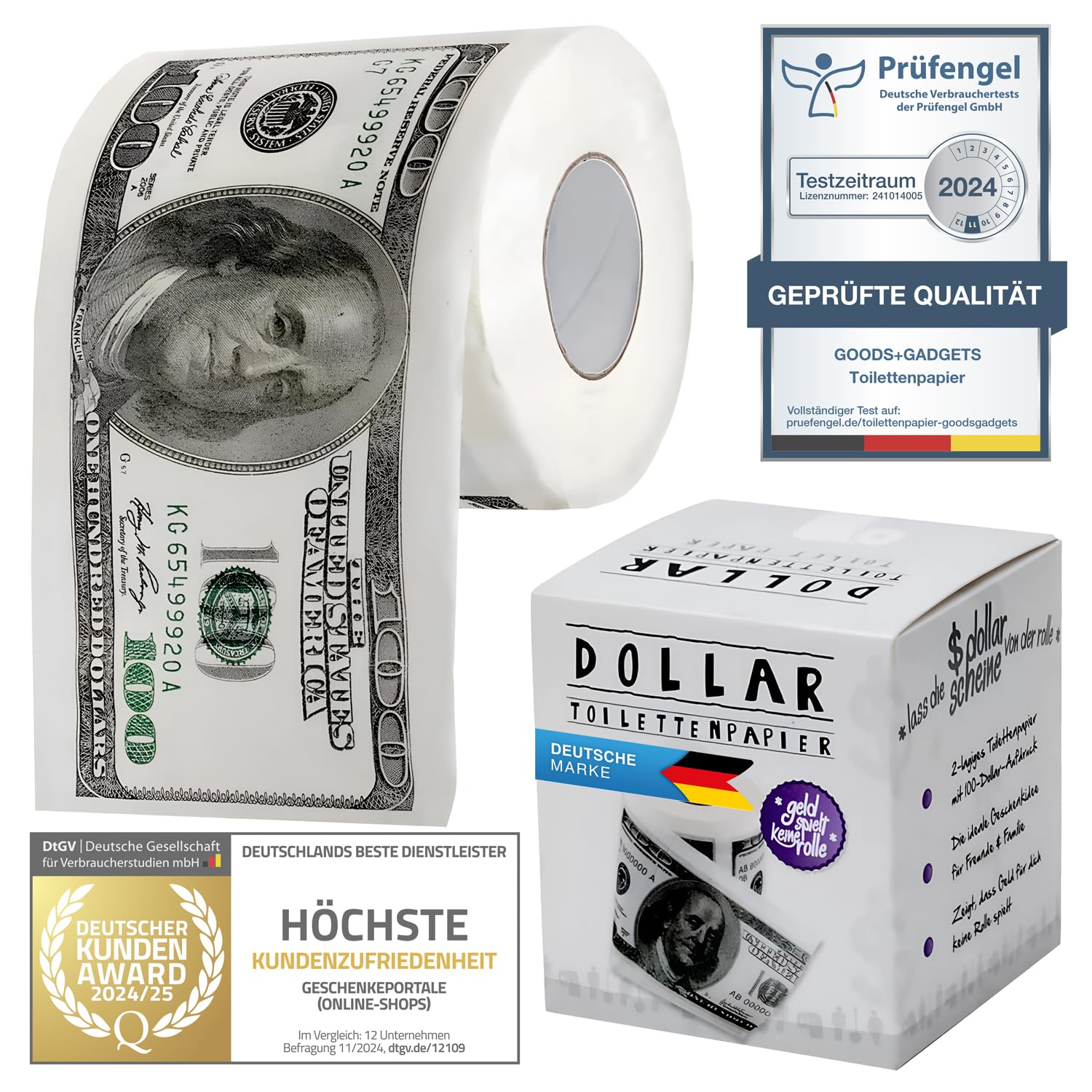 US Dollar Toilet Paper USD Toilet Paper Joke Gift Boxed (Dollar)