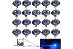 [20 Pack] Fuguang Forklift Lights Blue Spot Forklift Safety Light Warehouse Safe Warning Lights 10V-100V (Blue Spot 20 Pack)