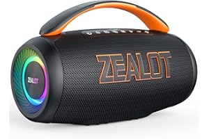 ZEALOT Portable Bluetooth Speaker, 80W Dome Waterproof Loud Speaker, Dual Pairing, XBass 20H Playtime, Outdoor Speaker with H