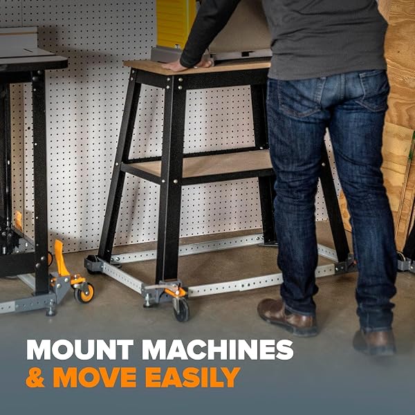 BORA ADJUSTABLE UNIVERSAL MOBILE BASE BORA PORTAMATE PM-1000. MOVE YOUR HEAVY TOOLS AND EQUIPMENT AROUND YOUR SHOP WITH EASE AND STABILITY