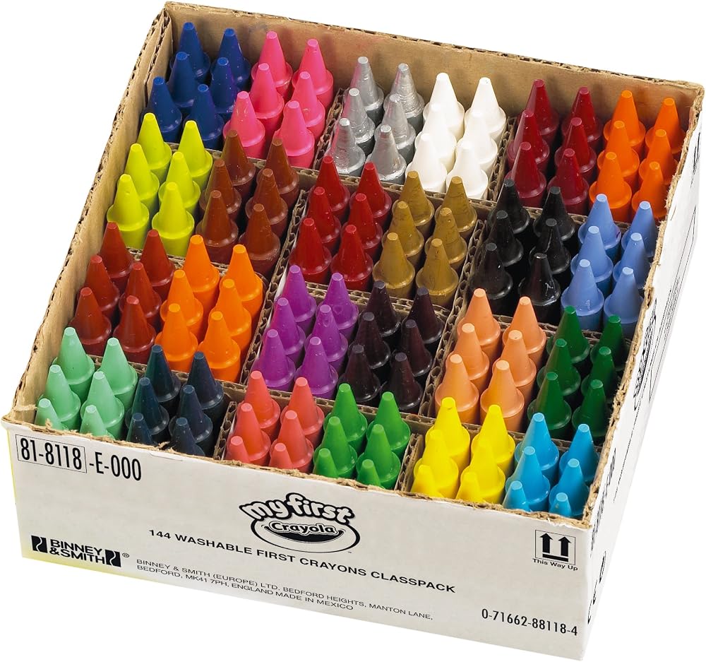 CRAYOLA MyFirst Crayons Assorted Colours 144 Pack for Toddlers