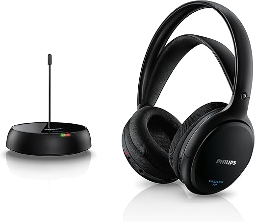 Philips SHC5200/10 Cuffie Hifi Wireless (32 Millimetri al Neodimio, 24 Ohm, 100 Db), Nero