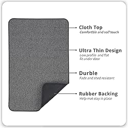Bath Mat,Ultra Thin Bathroom Rugs,Rubber Bath Mats
