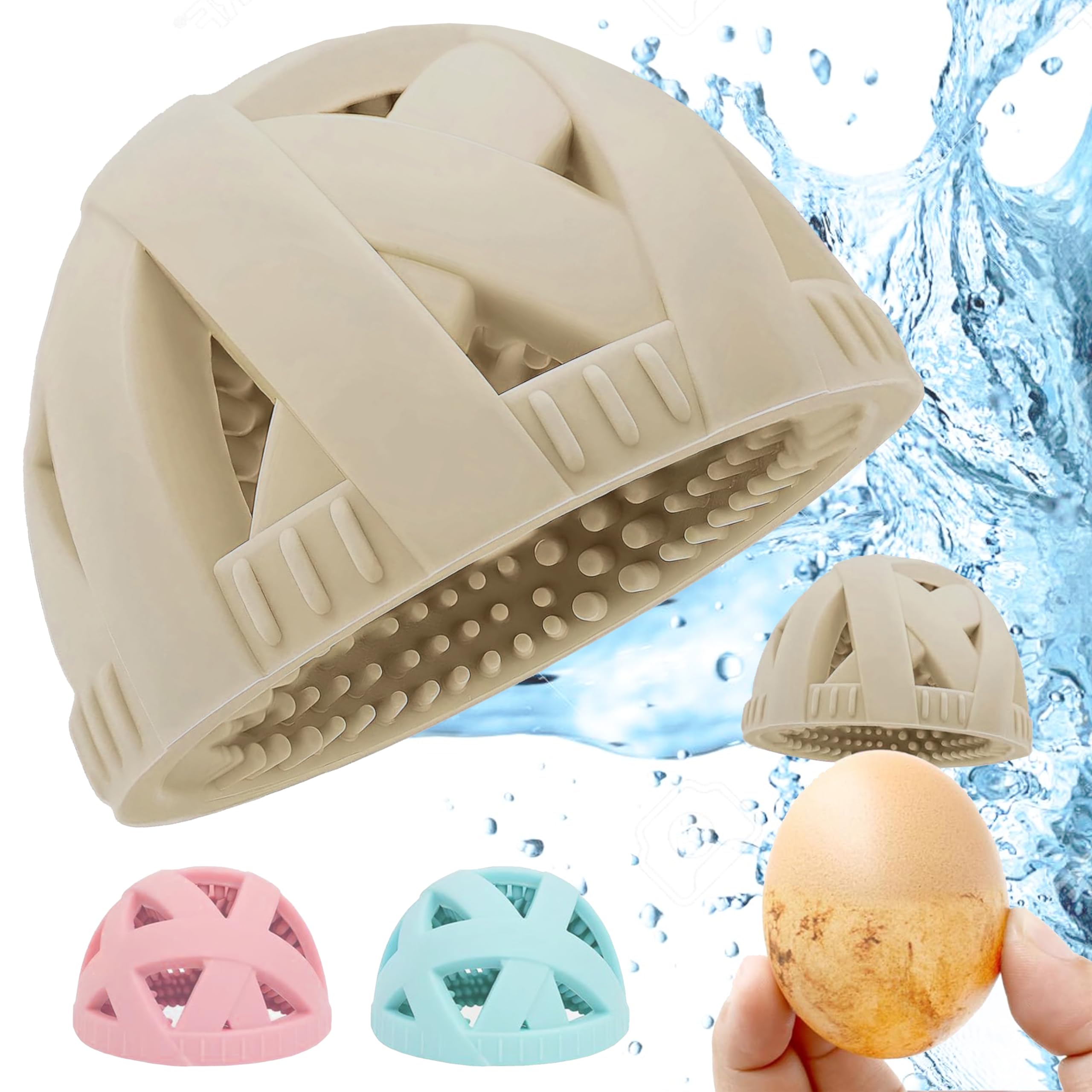 Egg Washer for Fresh Eggs, Reusable Silicone Cleaner and Scrubber Tool