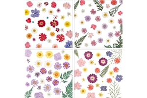 BEEBEAR-DHT 130 Pcs Dried Pressed Flowers for Crafts Small Real Natural Dry Flowers for DIY Epoxy Resin Jewelry Frames Making Scrapbooking Candle Making