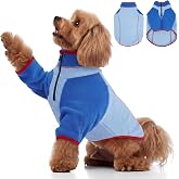 IECOii Fleece Dog Jacket for Small Dogs, Warm Half Zip Pullover Winter, M | Ultra Soft Fleece Sweater, Leash Hole, Mock Neck Collar, Warm Yet Lightweight, Long Sleeve, Everyday Comfort, French Bulldog