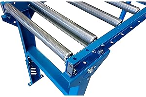 Ultimation Gravity Conveyor Roller Table Set 18" Wide x 5' Long with 1.9" Steel Rollers, Outfeed Support System for Saw Stand, Workshop or Unload Station, Adjustable Legs, Material Handling