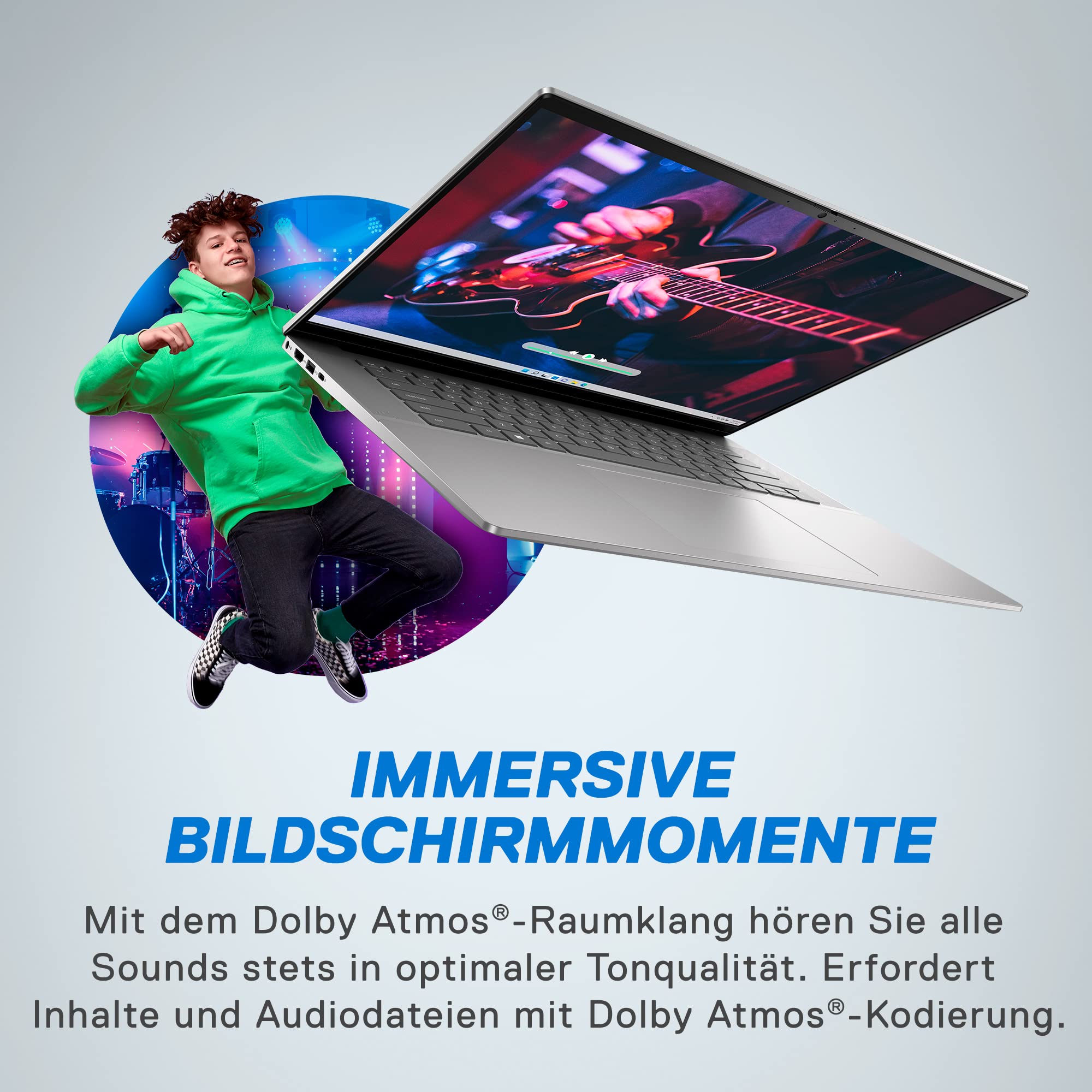 Dell Inspiron 16 5635 Laptop, 16 Inch 16:10 FHD+ Display, AMD Ryzen 5 7530U, 16 GB RAM, 512 GB SSD, AMD Radeon Graphics, Windows 11 Home Plus, Fingerprint Reader, QWERTZ Keyboard, Silver