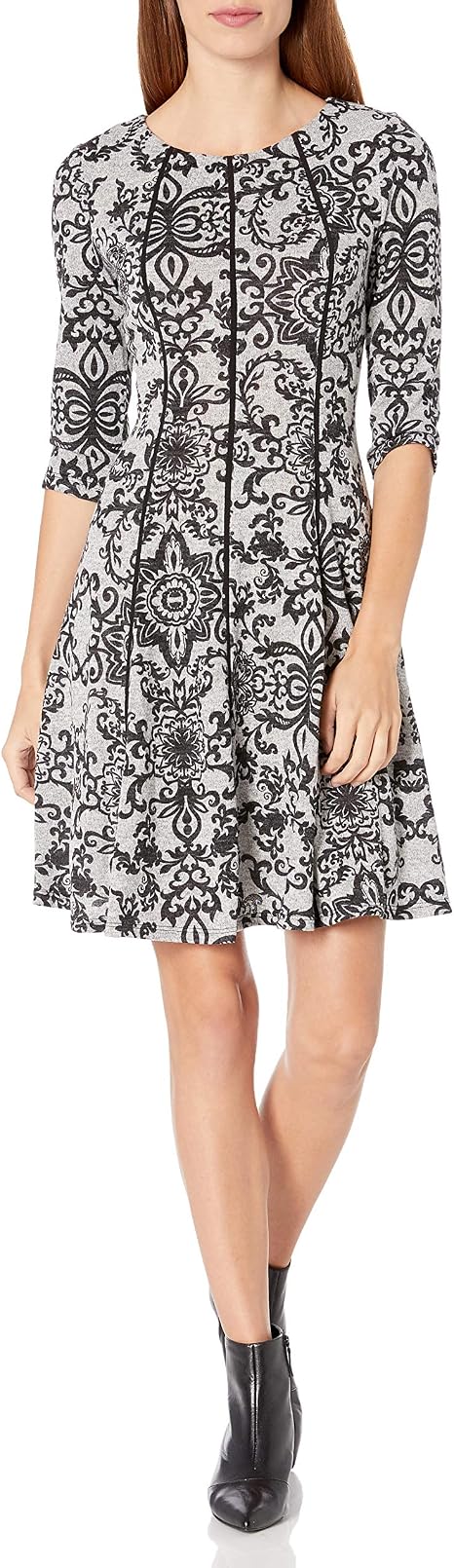 Gabby Skye Women's Off The Shoulder Dress - 3/4 Sleeve Chiffon With Ruffle Bottom, Solid Color Summer Dress - View #5