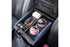 JDMCAR Center Console Organizer Tray Compatible with Toyota Tacoma Accessories 2016-2022 2023, Armrest Insert Container ABS Material Secondary Storage Box