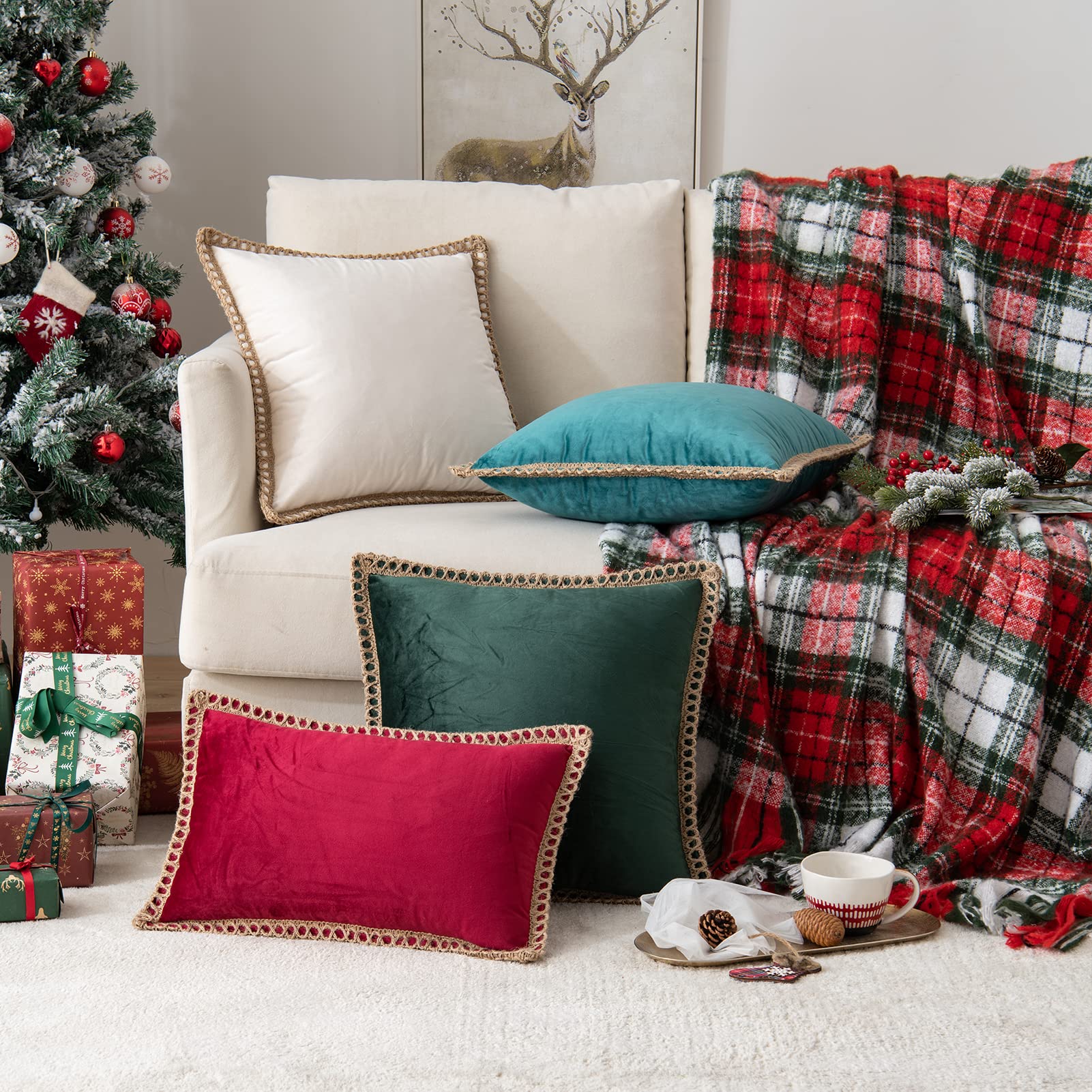 Velvet Throw Pillow Covers