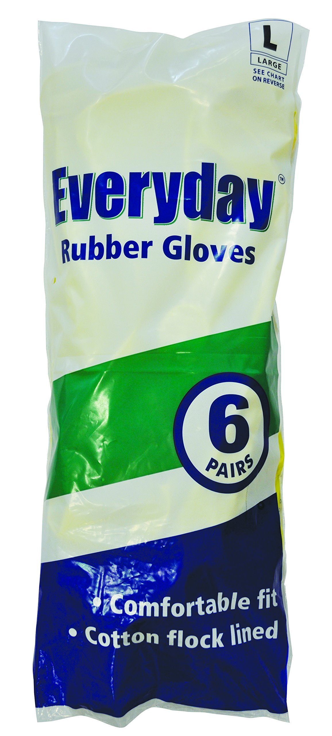 Everyday Catering Rubber Gloves, Large, 6 Pairs