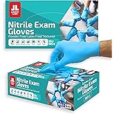 London Labs Sky Blue 5 Mil Nitrile Exam Gloves Disposable Latex Free | Medical Rubber Gloves for Doctors, EMT, First Aid Kit, Food Service & Cleaning | Pack of (200 CT)