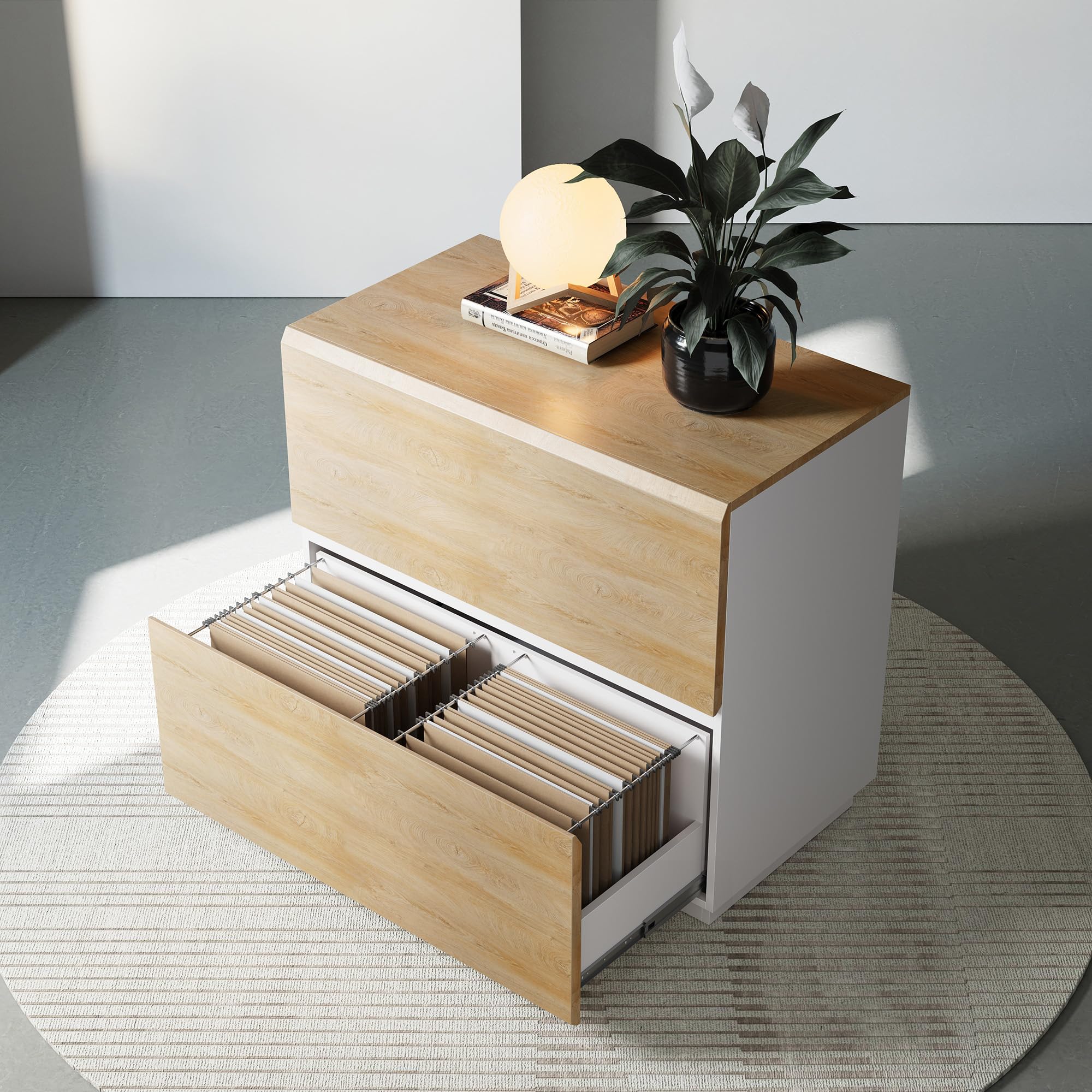 ModernMate 2 Drawer Lateral File Cabinet, Filing