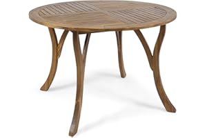 Christopher Knight Home Adn Outdoor 47" Round Acacia Wood Dining Table, Teak