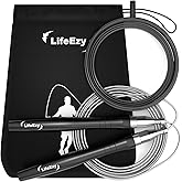 Jump Rope, High Speed Weighted Jump Rope - Premium Quality Tangle-Free - Self-Locking Screw-Free Design - Jump Ropes for Fitness - Skipping Rope for Workout Fitness, Crossfit &amp; Home Exercises