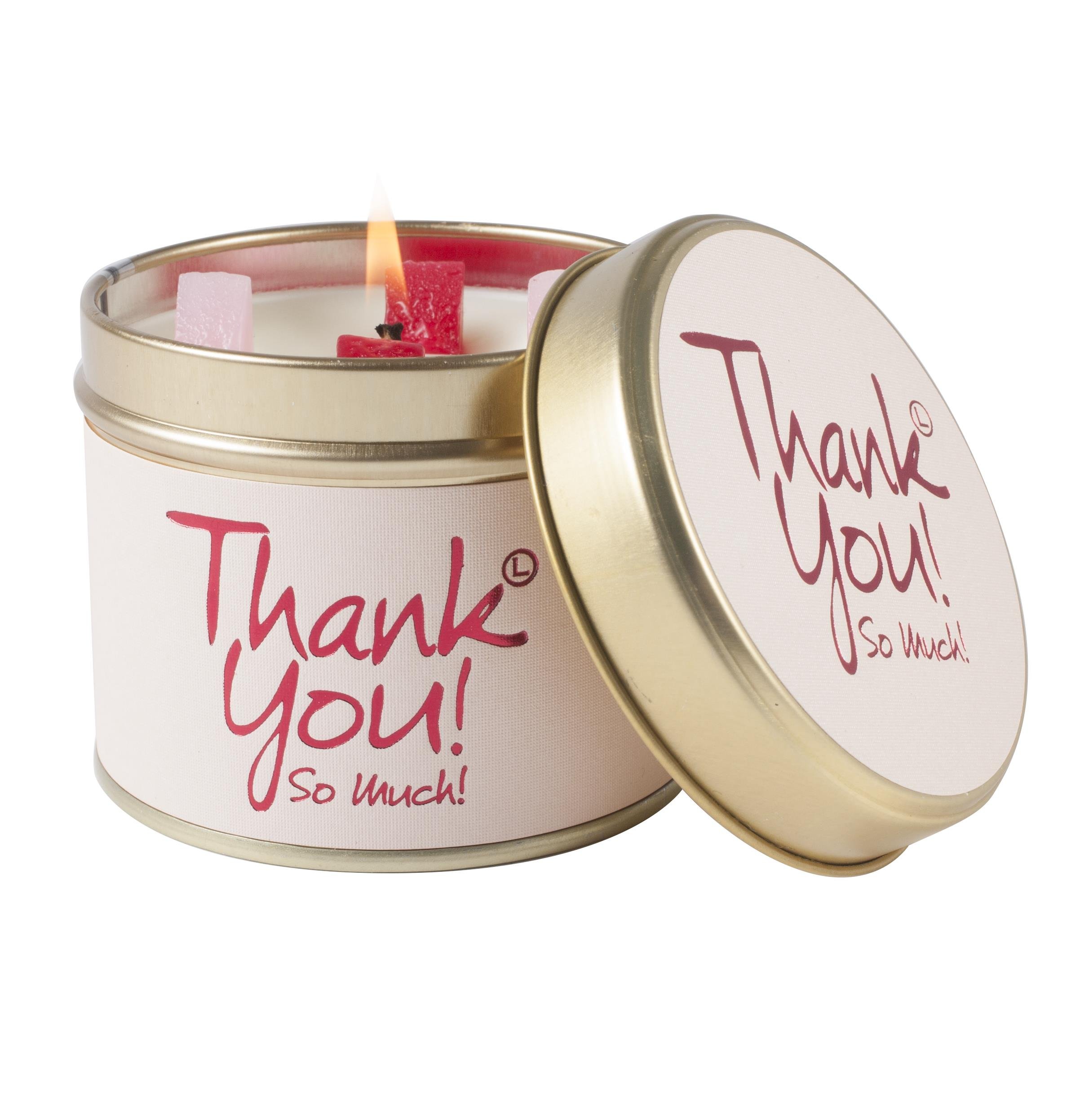 Lily-Flame Thank You Tin, Pink