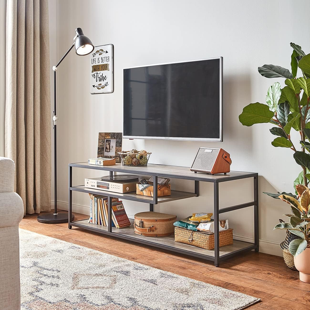 Linsy Home Coffee Table, Wood TV Stand with Storage Shelf for Home, Office, Hotel: Kitchen & Dining