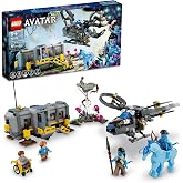 LEGO Avatar Floating Mountains Site 26 & RDA Samson 75573 Building Set - Helicopter Toy Featuring 5 Minifigures and Direhorse