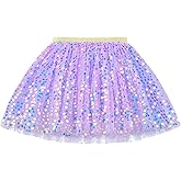 KEREDA Toddler Girls Layered Tutu Skirt Sparkling Sequin Tulle Dance Skirts