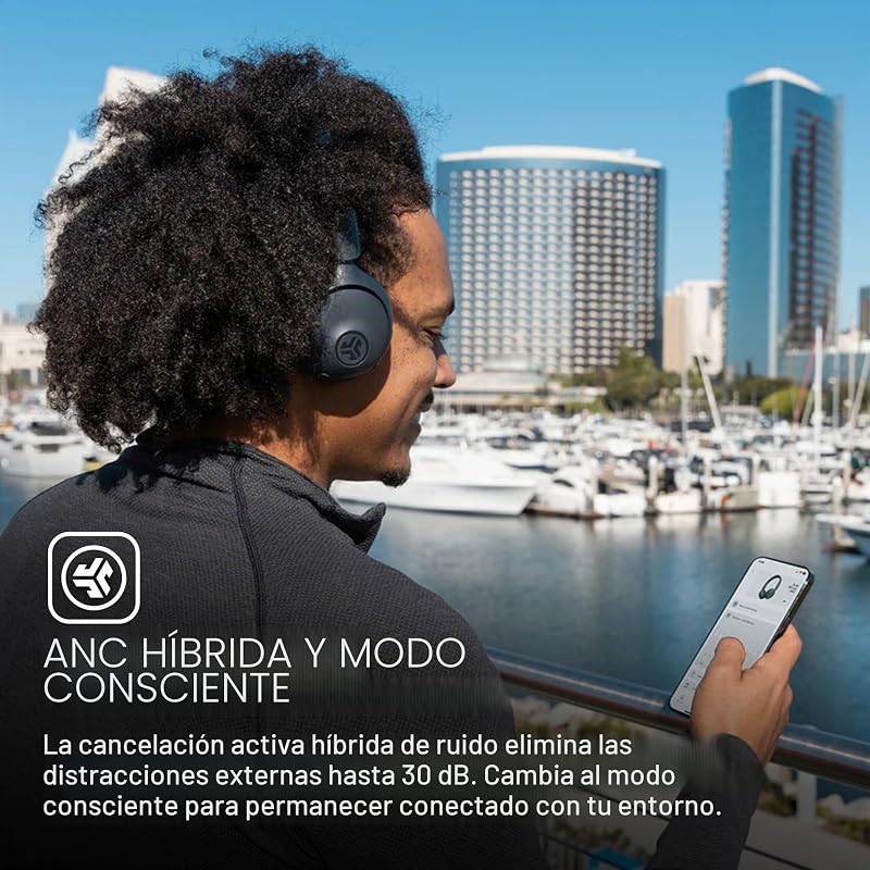 Go Lux ANC Auriculares Bluetooth - Cancelación Ruido, Grafito