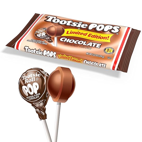 TOOTSIE POPS TOOTSIE ROLL POPS CHOCOLATE FLAVOR LIMITED EDITION SINGLE FLAVOR LOLLIPOPS – 13.2 OUNCE BAG