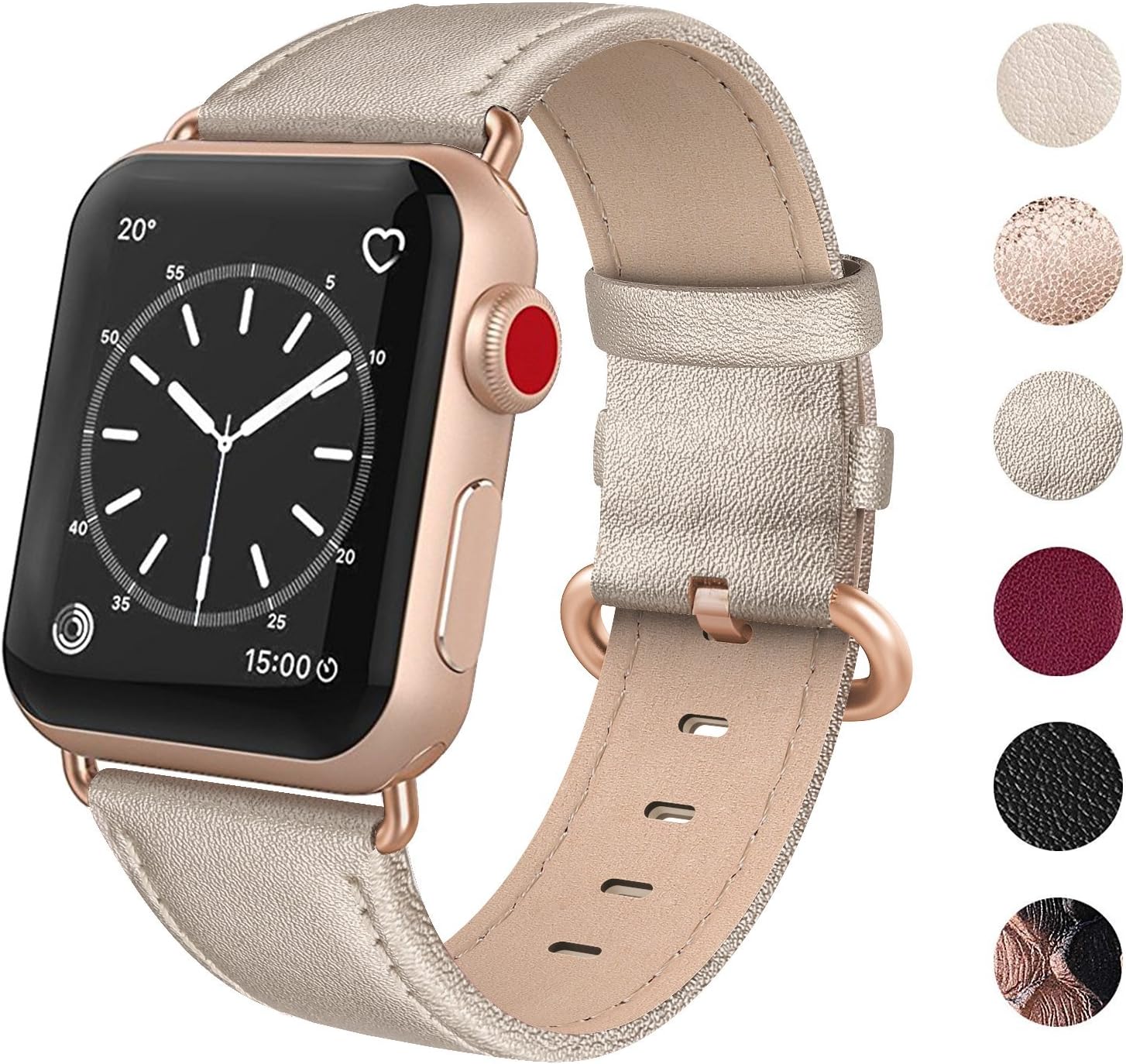 SWEES Leather Strap Compatible for iWatch Band 38mm 40mm