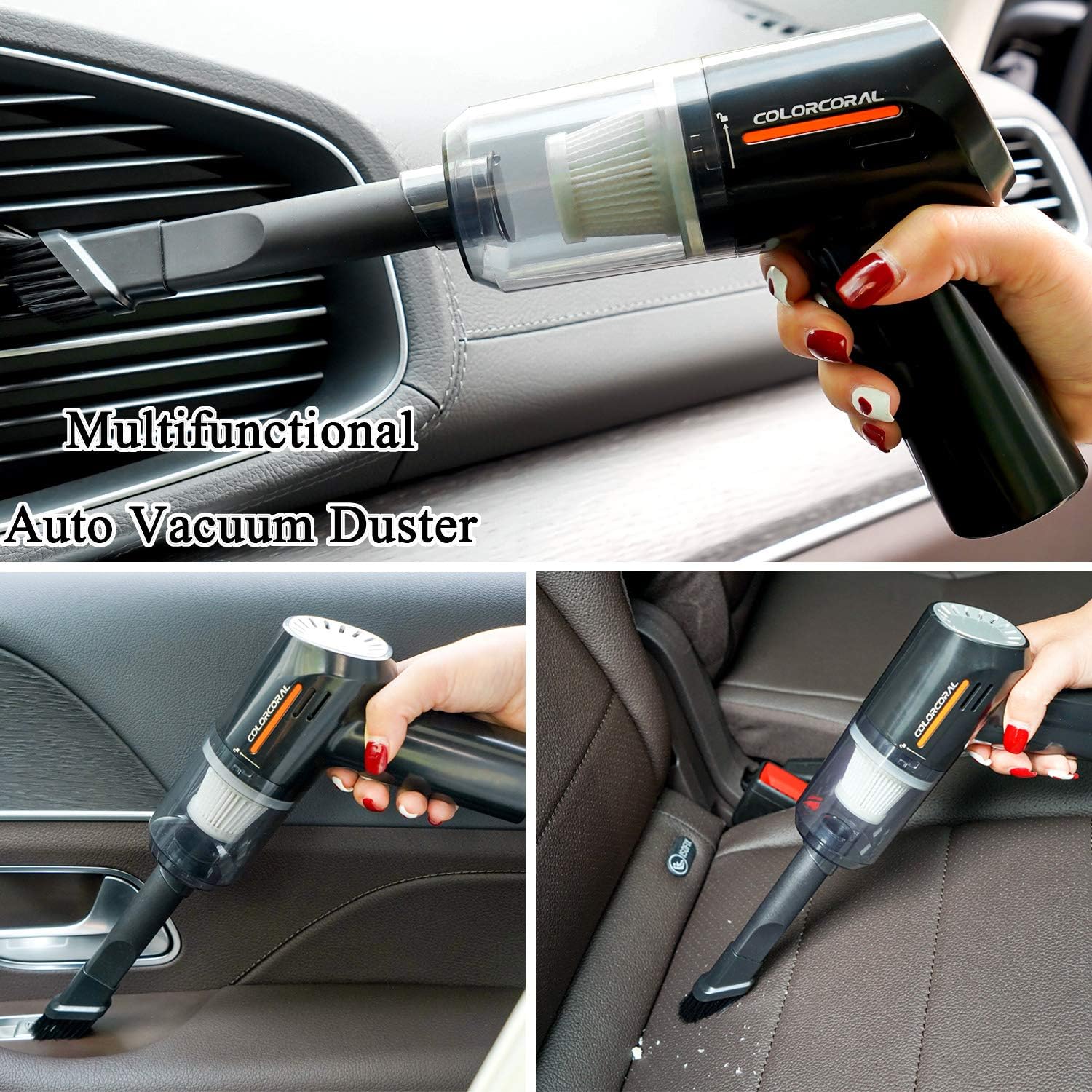 ColorCoral Vacuum Dust Cleaner Rechargeable Computer Vacuum Keyboard Cleaner for Keyboard Dusting Portable Mini Vacuum Cleaner for Car Interior Detailing Home and Office Dust Cleaning: Computers & Accessories