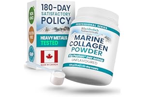 Marine Collagen Powder, Extra Strength w/Peptan (Type 1 Hydrolyzed Collagen Peptides), 425g, 42-day Supply
