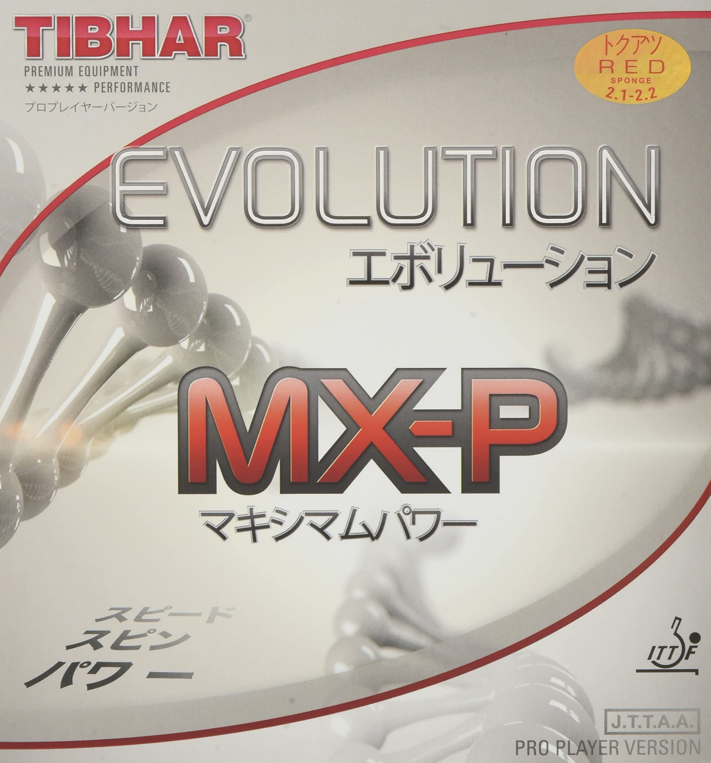 TIBHAR Evolution MX-P 2.2 mm Table Tennis Rubber - Red
