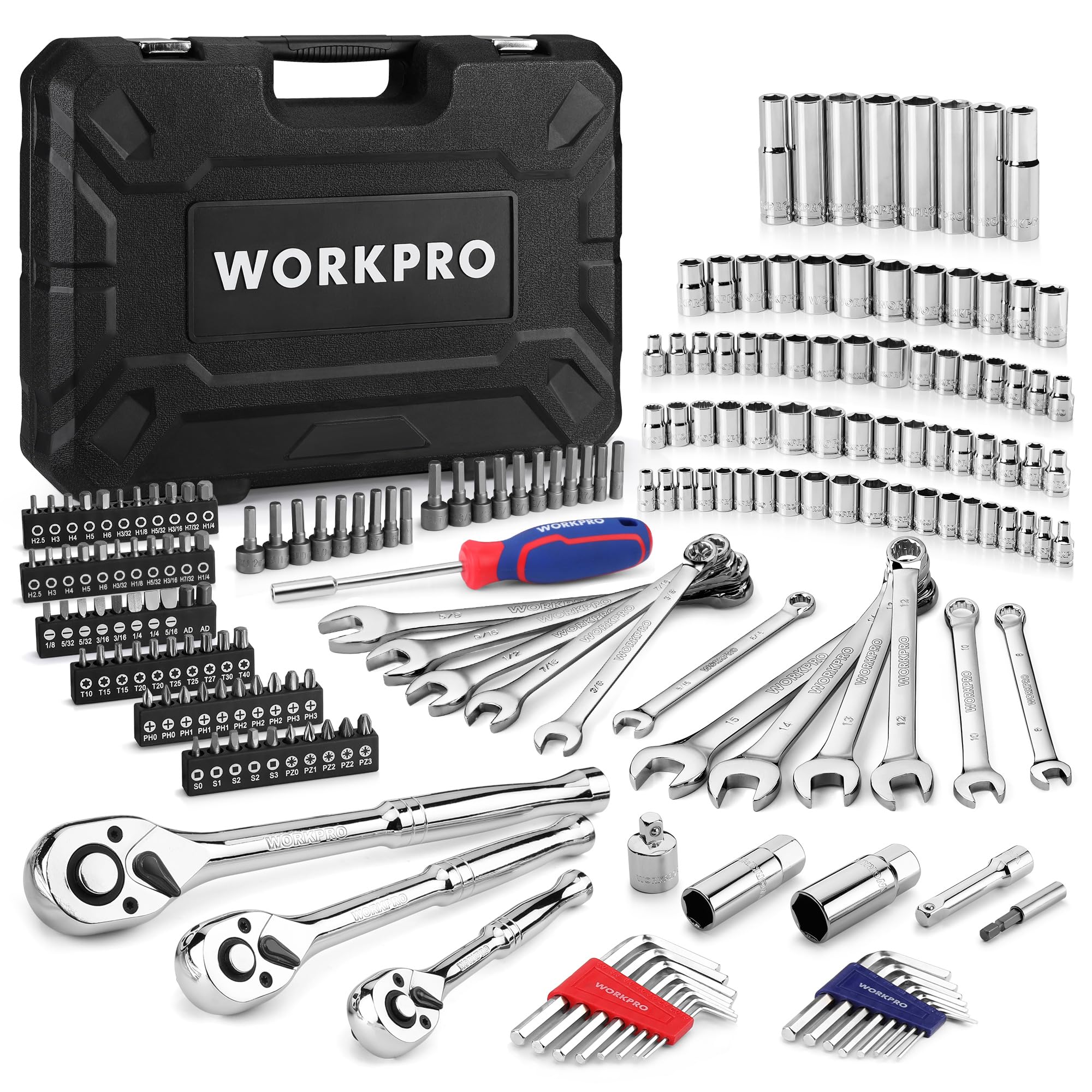 Mua WORKPRO Mechanics Tools Kit and Socket Set, 192-Piece, SAE&Metric ...