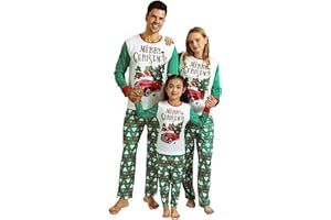 FTZGZ Christmas Pajamas Family or Couples Christmas Pajamas Matching Set Christmas Elf Pajamas Holiday Party Pajama Matching