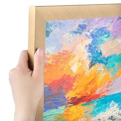 ArtToFrames 8x8 Inch Gold Picture Frame, This