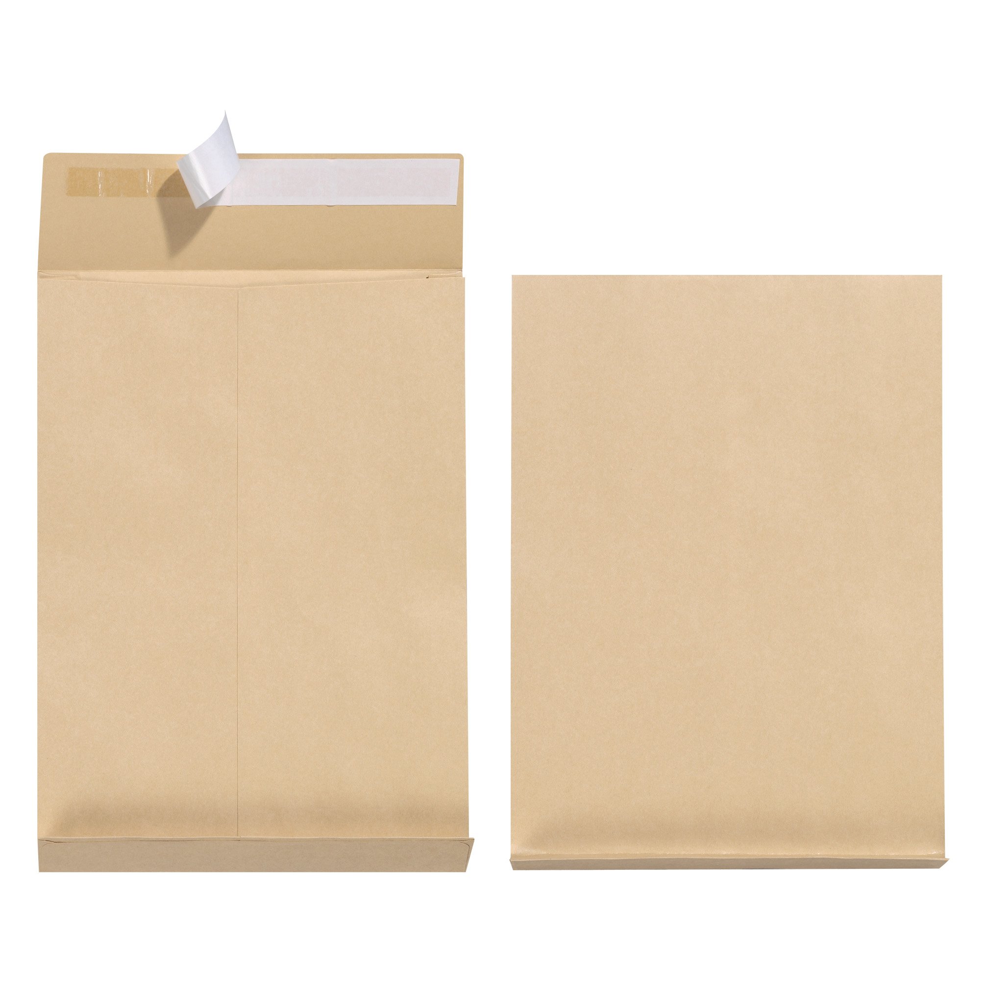Herlitz Folding Envelope B4 130GSM Peel and Seal Gusset Welded 4 cm Pack of 10, Brown 5er Pack