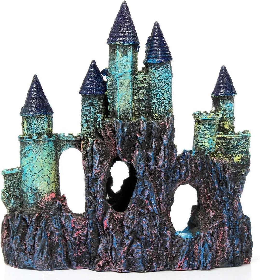 Summer024 New Aquarium Decoration Ancient Europe Castle Fish Tank Resin Ornaments Simulation No.001