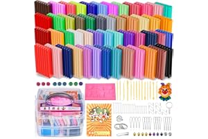 iFergoo Polymer Clay Starter Kit - ifergoo 50 Colors Modeling Clay for Kids, Baking Clay with Shaping Tools, Accessories, Boo