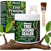 Tree Wound Sealer &amp; Dressing, 500g Tree Pruning Sealer for Cut,Damaged Bark | Effective Brown Pruning Seal for All Citrus &amp; Fruit Trees, Grafting,Shrub,Rose &ndash; Water Based Bonsai Cut Paste &amp; Brush Gloves