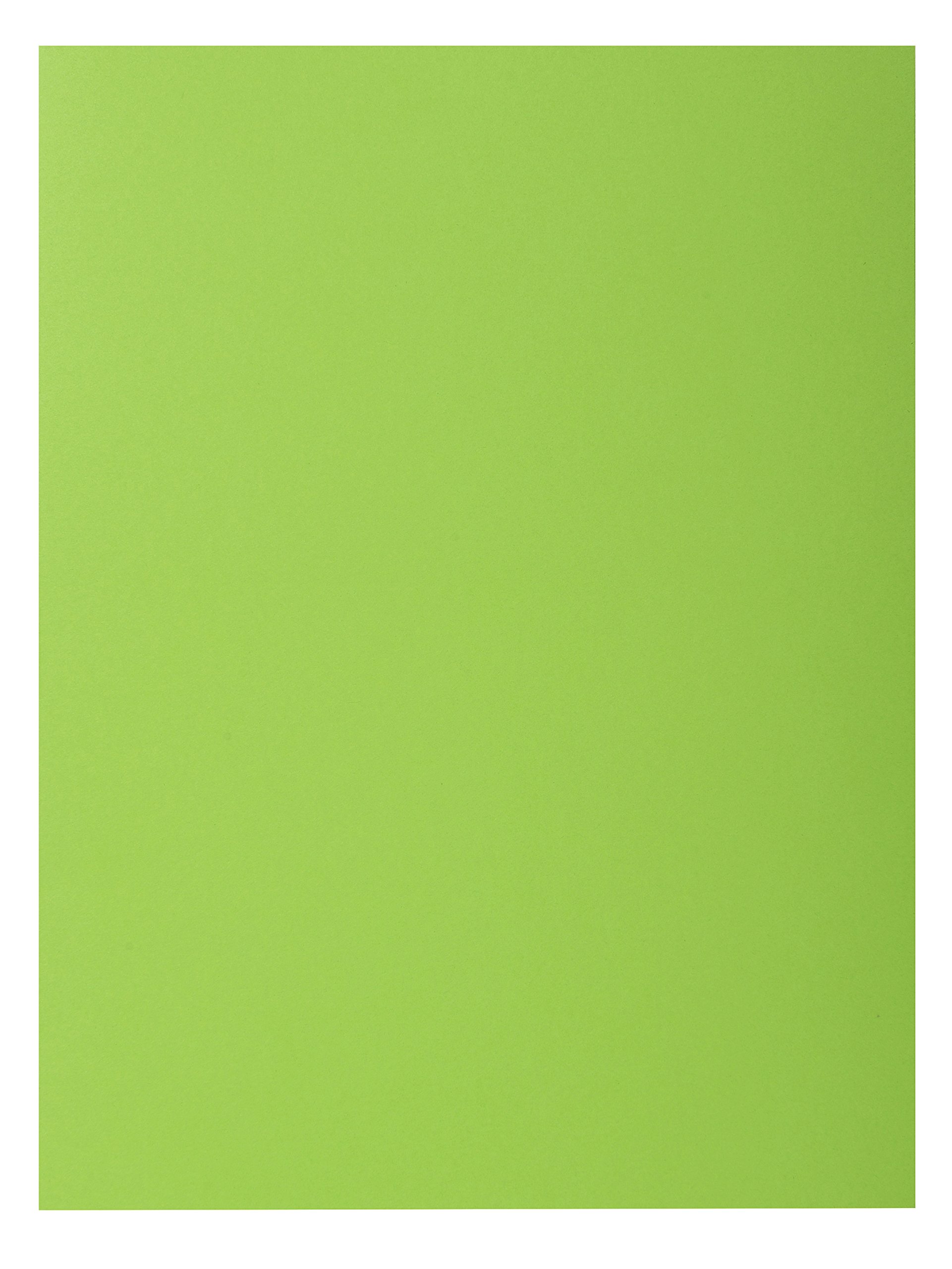 Exacompta - Ref 217113E - Rocks Square Cut Folder - 240 x 320mm in Size, Suitable for Holding A4 Documents, 210gsm Coloured Card - Green Colour (Pack of 10)