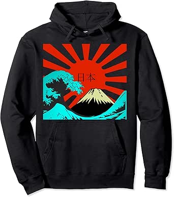 clothing aesthetic rising sun hoodies japanese
