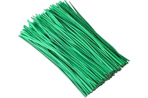 Tangyinrd 300 Pcs 6 inch Green Plastic Twist Ties, Cable Ties, for Bags, Gardening Tools