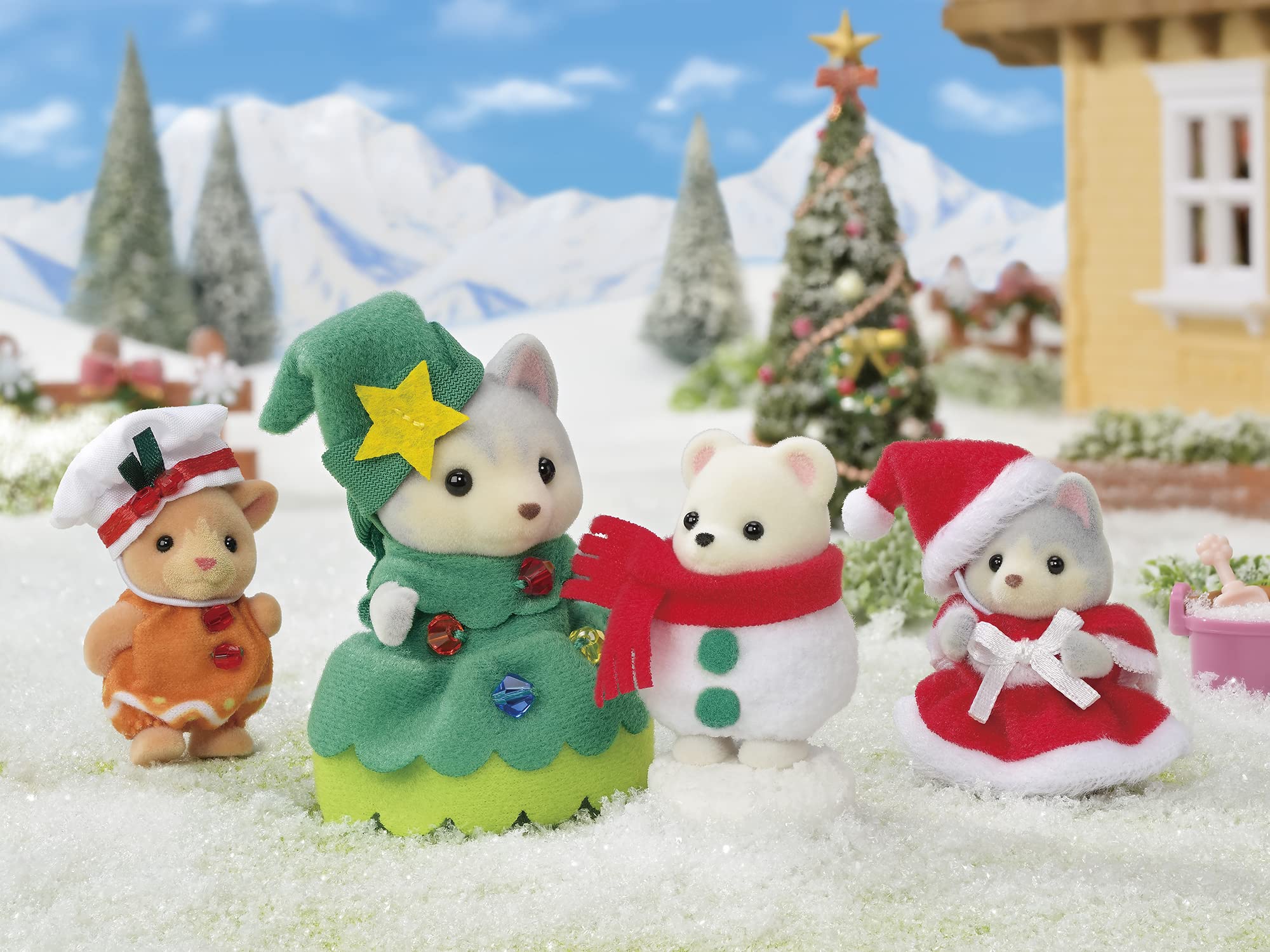 Sylvanian Families Epoch Sylvanian Families Epoch Sylvanian Families, Seasonal (Happy Christmas Friends), S-208 ST Mark Certified, For Ages 3 and Up, Toy