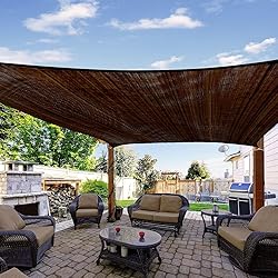 Quictent 16X16FT Brown Square Sun Shade Sail Canopy