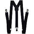 LOLELAI Suspenders for Women and Men | Elastic, Adjustable, Y-Back | Pant Clips, Tuxedo Braces