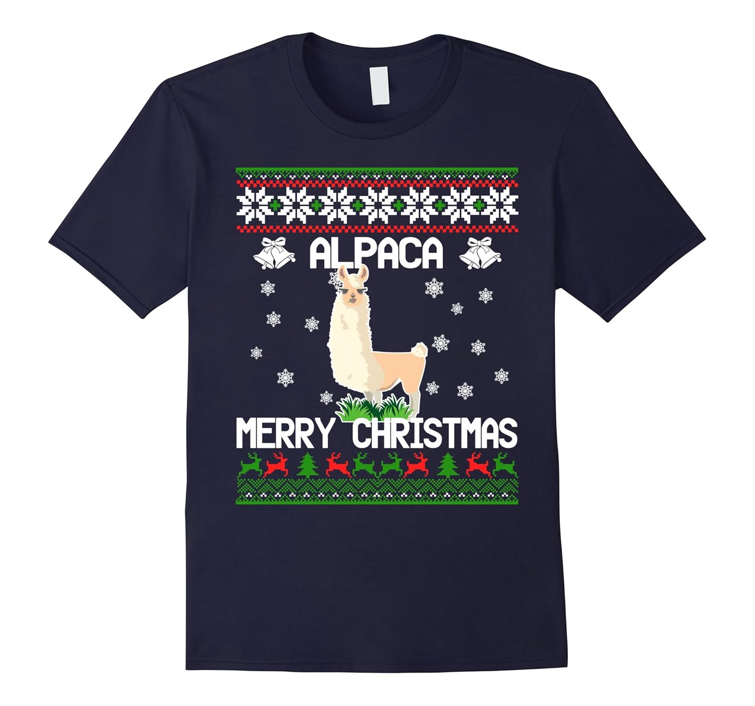 Alpaca Ugly Christmas Sweater Vintage T-Shirt Funny-ANZ