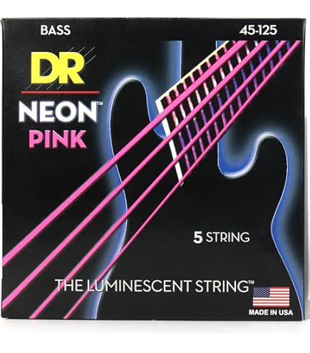 (未使用･未開封品)　DR-NGB545/Medium 5 String/NEON GREEN/エレキベース弦 tu1jdyt DR Hi-Def Neon Green K3 Coated Bass Guitar Strings NGB5-45 Med 5s