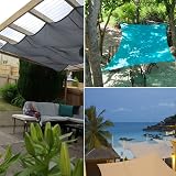 Mokani 2x2m Sun Shade Sail Grey Waterproof UV 95% with Ropes view 8